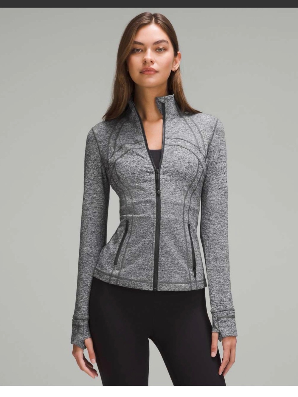 lululemon athletica Heathered Grey Full-Zip Define Jacket